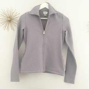 Y2K Calvin Klein Purple Geo Zip Up Jacket